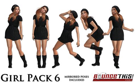 Second Life Marketplace Bounce This Poses Girl Pack 6