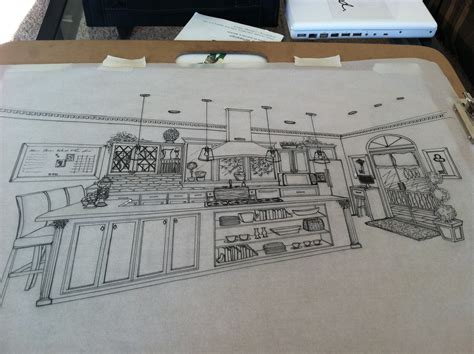 Brandalyn Designs Perspective Drawing Kitchen