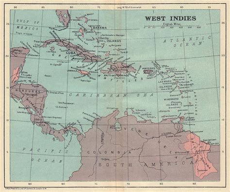 West Indies And Caribbean Venezuela Central America Cuba Hispaniola Andc