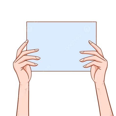 Hands Holding Paper Note Box Both Hands Hand Paper Png Transparent
