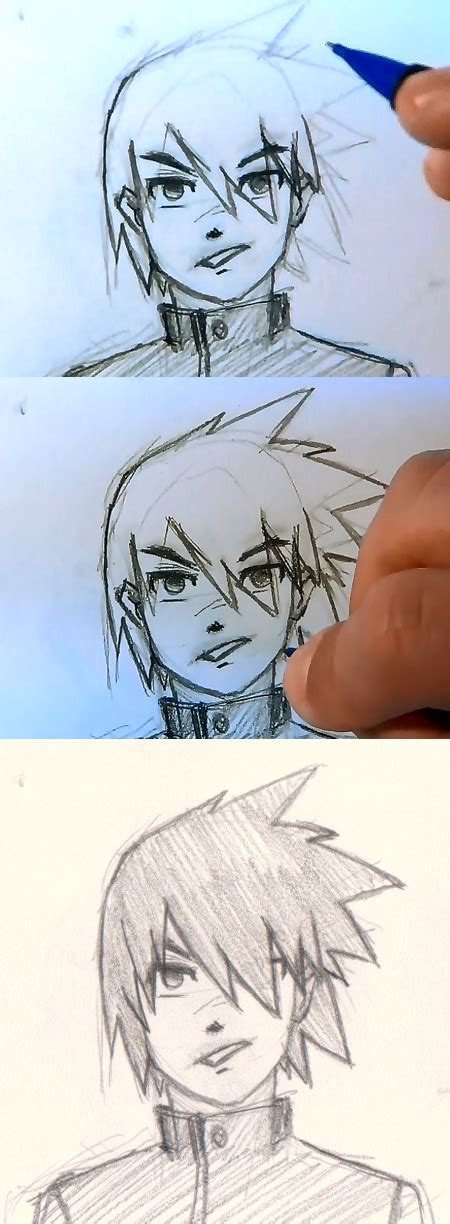 Draw Manga Hair 4 Different Ways For Male Characters