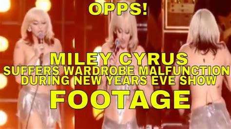 Miley Cyrus Suffers Major Wardrobe Malfunction On Stage Footage Of The