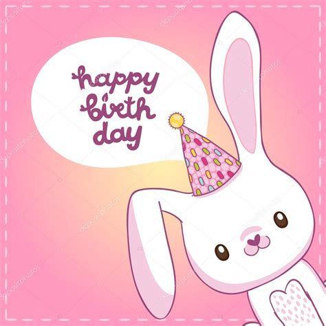 Alles Gute zum Geburtstag-Karte mit einem Hasen ...