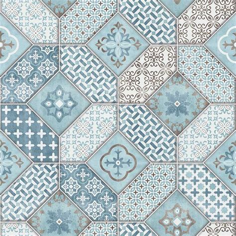 Bestellen sie ihre ersatzfliesen für die wand einfach online und bessern sie ihren fliesenspiegel aus. Vlies Tapete Fliesen Bohemian blau weiß Erismann 6315-08