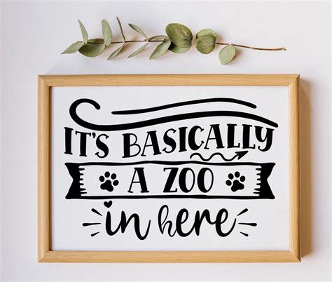 Its Basically A Zoo In Here Doormat Svgfunny Quotes Etsy