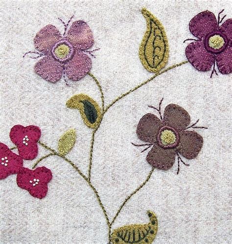 Maybe you would like to learn more about one of these? Jacobean Flower Wool Applique Hand Embroidery / Pattern / Jac