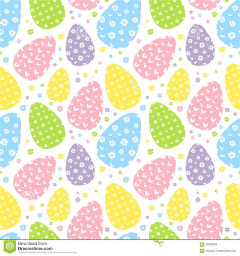 Seamless Easter Pattern Pastel Colors Simple Stock