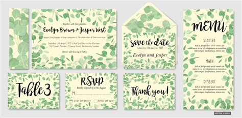 Wedding Invite Invitation Menu Envelope Rsvp Thank You Card Stock