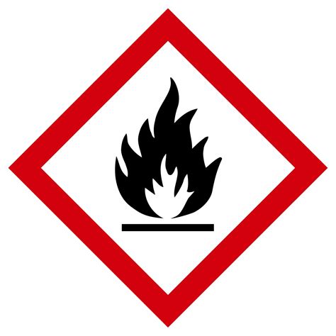 Ghs Hazcom Pictogram Placard Self Adhesive Vinyl Flame Hazard