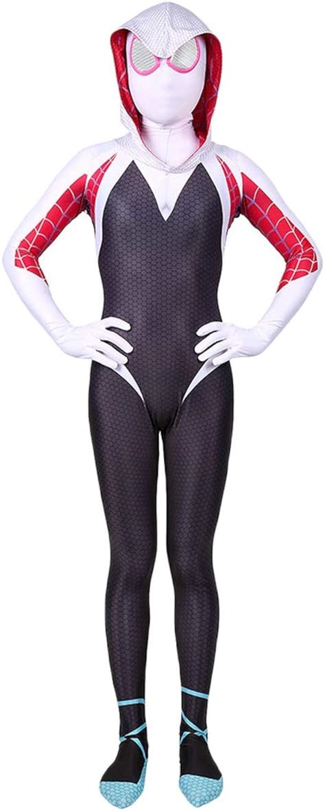 Women Spiderman Cosplay Costume White Cloak Spiderman Role Play