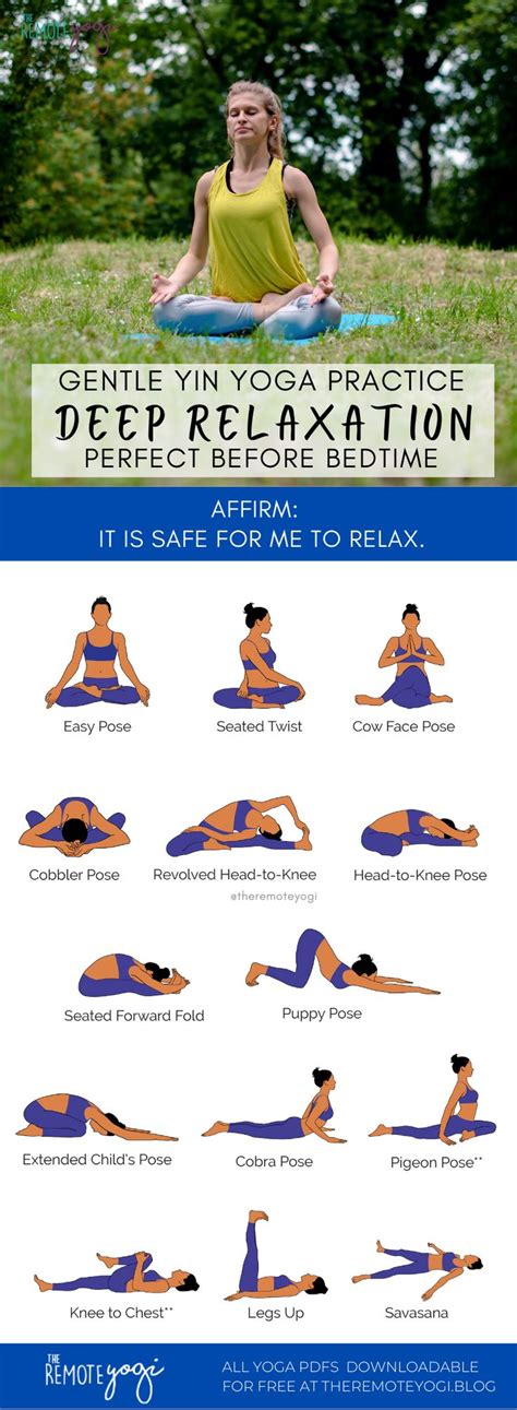 Yin Yoga Sequence For Deep Relaxation Yin Yoga Relaxing Yoga Yin