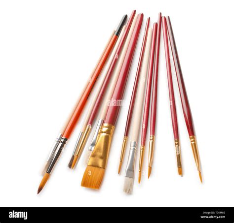 Paint Brushes Isolated On White Stock Photo Alamy