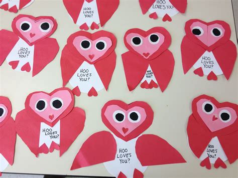Owl Valentins Day Craft Valentine Day Crafts Owl Valentines Valentines