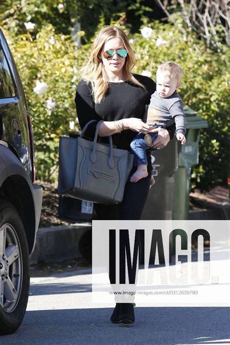 Hilary Duff Takes Her Adorable Baby Son Luca To Visit A Friends House In Beverly Hills Los