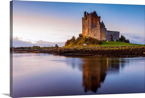 Dunguaire Castle Reflecting Into Galway Bay County Galway Ireland