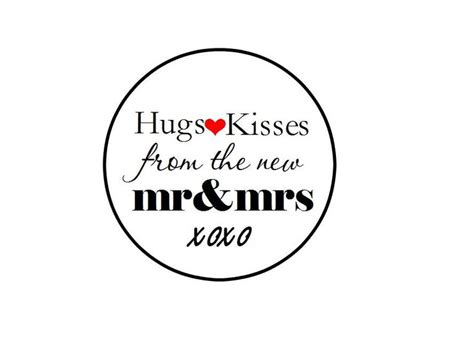 3 4 hugs kisses from the new mr mrs kisses labels etsy wedding favor labels kisses labels