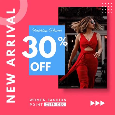 Women Fashion Point Banner Template Free Postermywall