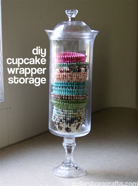 Store Cupcake Liners In A Diy Apothecary Jar Dollar Store Crafts