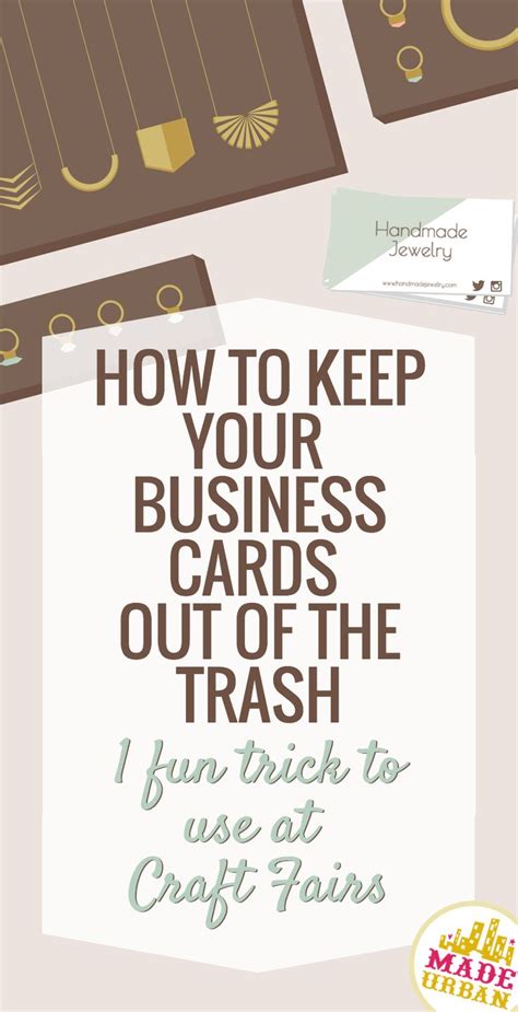 A business card is not just about adding contact information; HOW TO KEEP YOUR BUSINESS CARDS OUT OF THE TRASH - 1 FUN ...