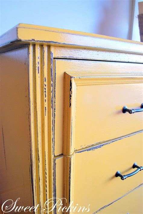 Before And After Fun Yellow Dresser Sweet Pickins Furniture Yellow