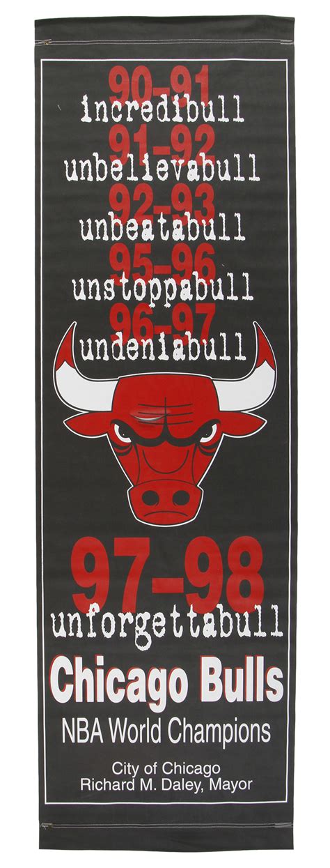 Lot Detail 1997 98 Chicago Bulls Championship Street Banner