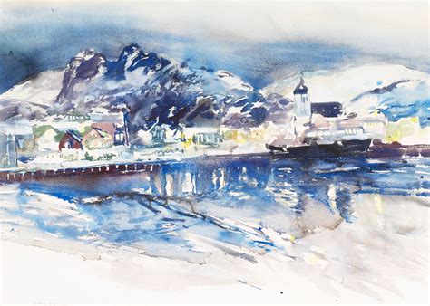 Lars lerin, feel the damp chilly air, even better to look at listening to melody gardot. Lars Lerin, Motif from Svolvær. - Bukowskis