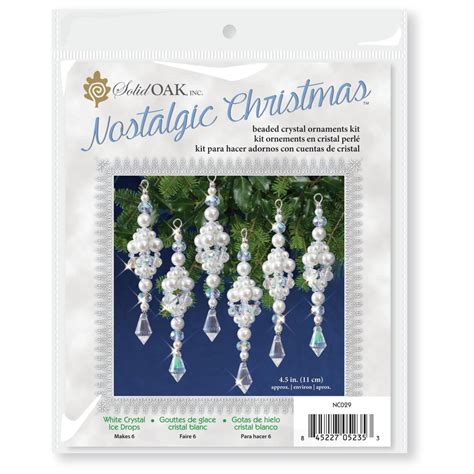 Solid Oak Nostalgic Christmas Beaded Ornament Kit Crystal Ice Drops