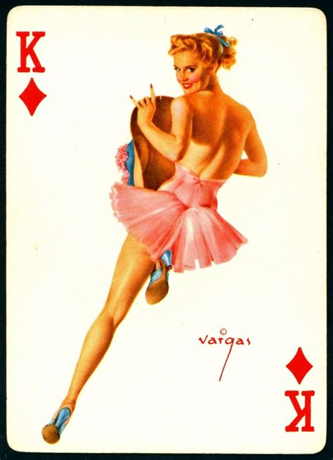 Vintage Vargas Pin Ups The King Of Diamonds