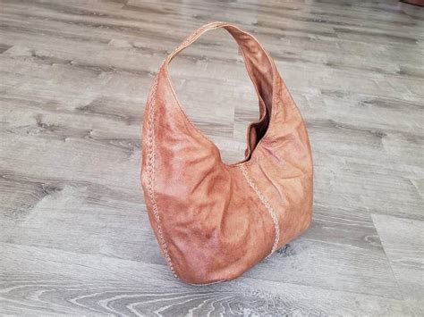 Brown Leather Bag Hobo Bag With Braided Design Original Etsy