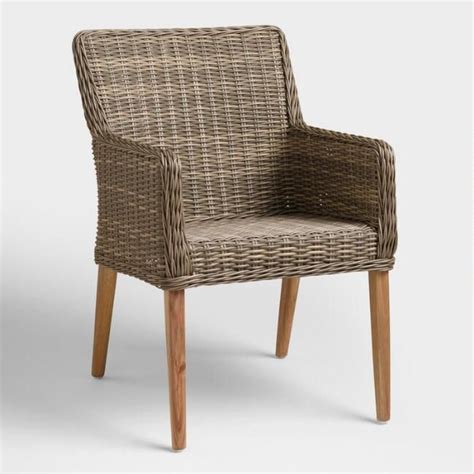 Handwoven using synthetic strands that closely resemble real wicker, our abrego collection offers the classic good looks of natural materials. Gray All Weather Wicker Borgia Outdoor Dining Chair ...