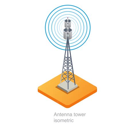 Premium Vector Antenna Tower Isometric 3d Icon