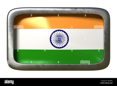 3d Rendering Of An India Flag On A Rusty Sign Isolated On White