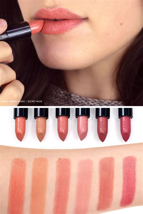 Givenchy Rouge Interdit Shine Lipstick Nude Shine Review Swatches And