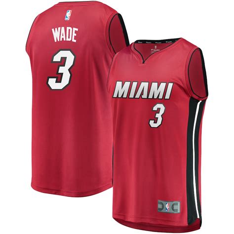 Fanatics Branded Dwyane Wade Miami Heat Red Fast Break Replica Jersey