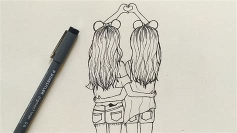 How To Draw Best Friends Easy Drawings Of Friends Easy Drawings