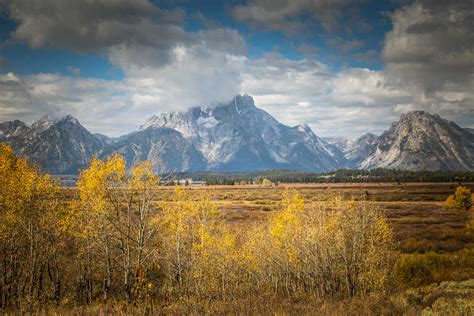 Cloud Covered Mountain Top Captured In The Grand Teton Nat Flickr