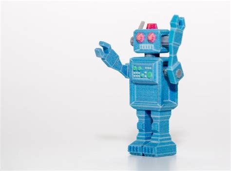 Robot Figurine In Full Color Posable Arms Must By Virez On Shapeways