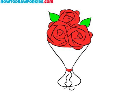 How To Draw A Flower Bouquet Easy Drawing Tutorial For Kids