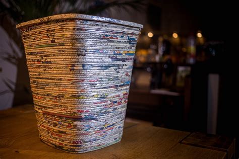 The Sustainable Waste Paper Basket Made From Recycled Etsy