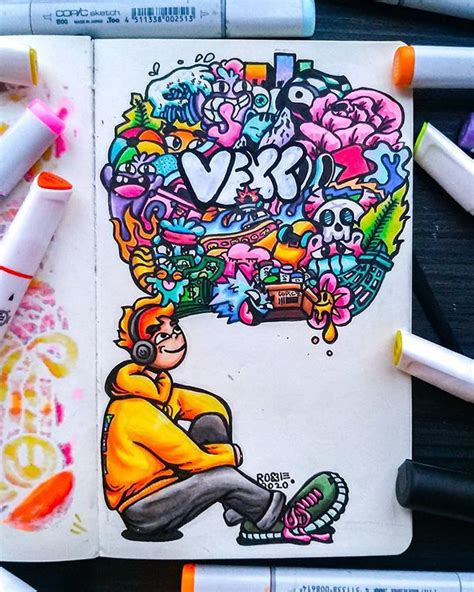 Vexx Doodle Graffiti Doodles Copic Marker Art Doodle Art Designs