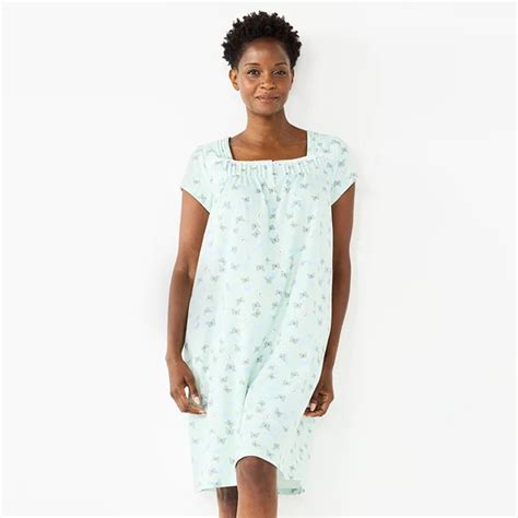 Womens Croft And Barrow® Short Sleeve Knit Nightgown