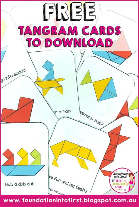 Free Tangram Puzzle Card Download Foundation Into First Tangram