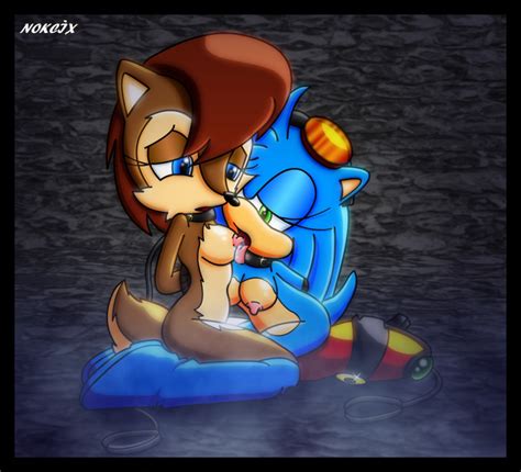 Rule 34 Becky Female Hedgehog Kissing Nokcix Sally Acorn Sega Sonic