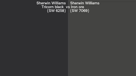 Sherwin Williams Tricorn Black Vs Iron Ore Side By Side Comparison