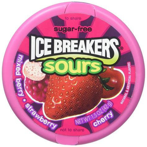 Ice Breakers Sours Sugar Free Candy Each 45gm Made In Usa Shopee