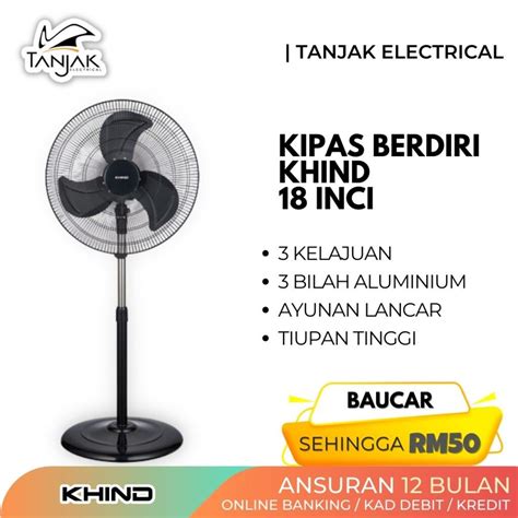 Khind 18 Industrial Stand Fan Sf1803b Tanjak Electrical