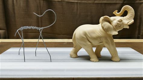 Sculpting An Elephant Part 1 Armature Polymer Clay Elephant