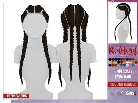 The Sims Resource Simpliciaty S Kyra Hair Retextured Kids And