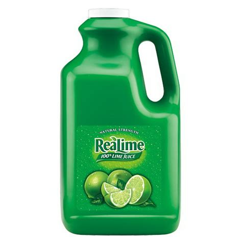 Realime 100 Lime Juice 1 Gallon 4 Count