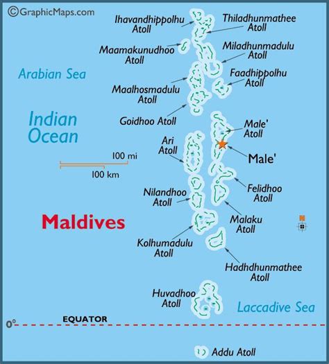 Maldives Atoll Map Baa Atoll Maldives Map Southern Asia Asia